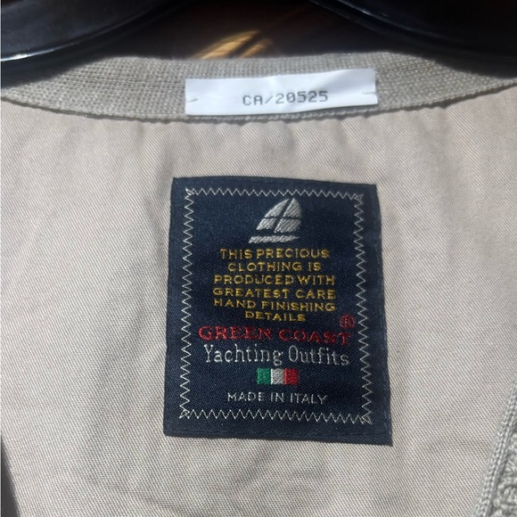 Green Coast Beige Wool Cardigan Sweater Men’s Large 48 Made in Italy EUC - Picture 3 of 7